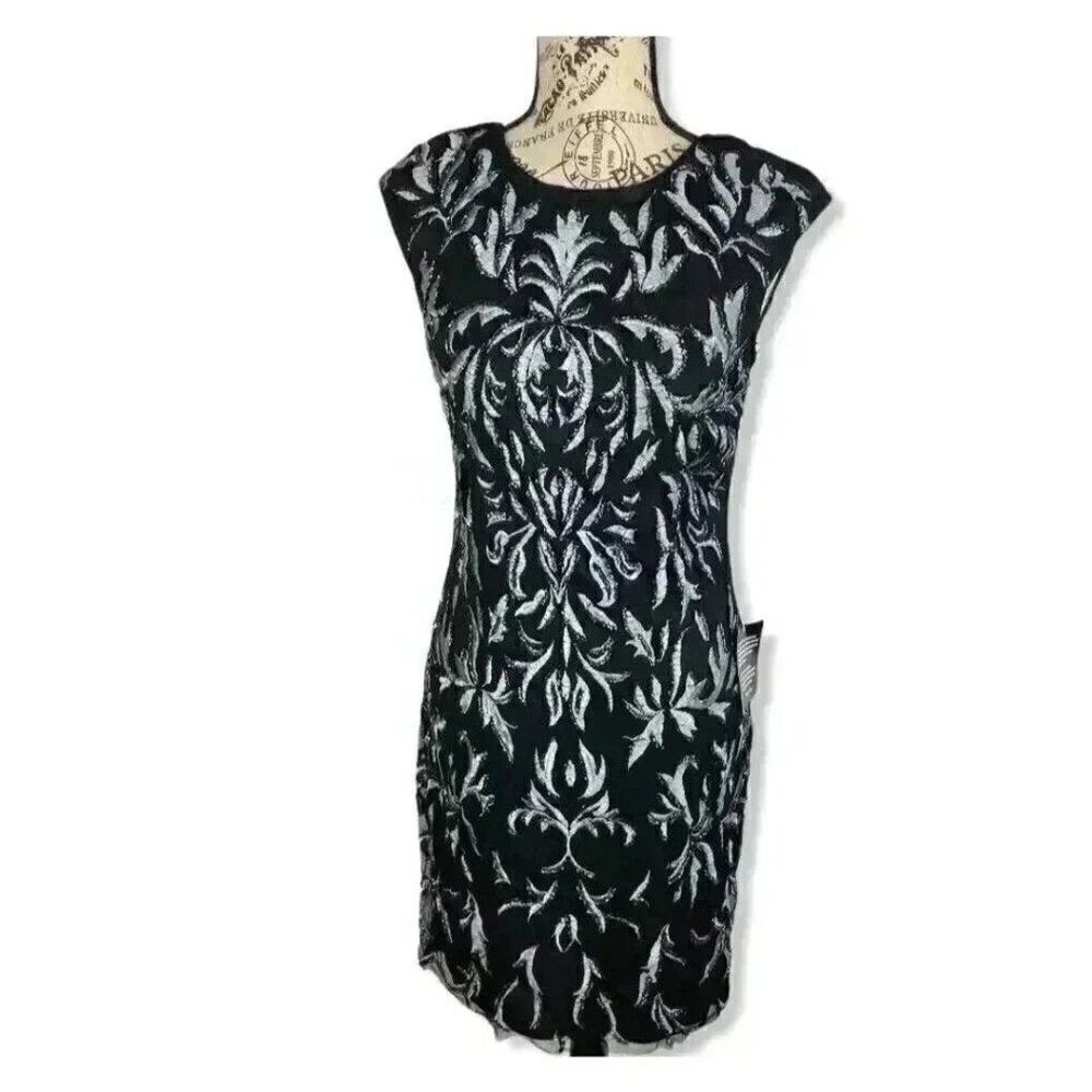 Pisarro Nights Embroidered Black dress